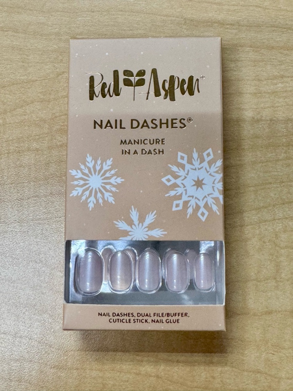 Red Aspen Nail Dashes Press-On Nails - Sheer Pink